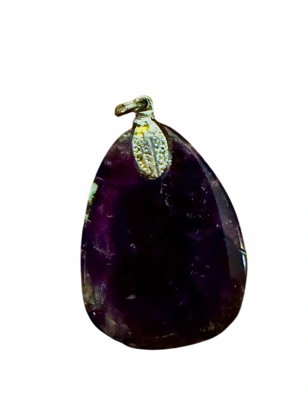 Amethyst Purple Stone Pendant Necklace -